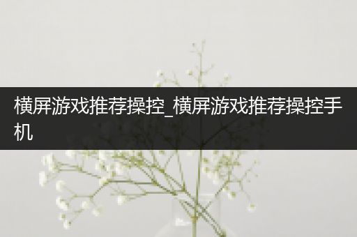 横屏游戏推荐操控_横屏游戏推荐操控手机