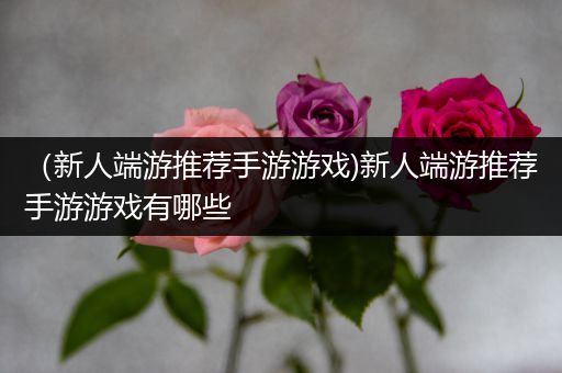 （新人端游推荐手游游戏)新人端游推荐手游游戏有哪些
