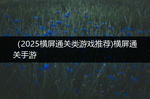 （2025横屏通关类游戏推荐)横屏通关手游