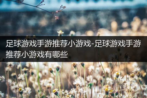 足球游戏手游推荐小游戏-足球游戏手游推荐小游戏有哪些