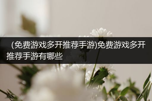 （免费游戏多开推荐手游)免费游戏多开推荐手游有哪些