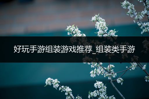 好玩手游组装游戏推荐_组装类手游