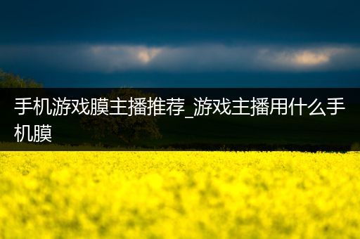 手机游戏膜主播推荐_游戏主播用什么手机膜