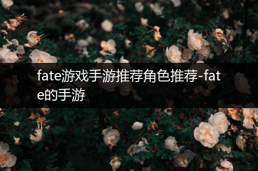 fate游戏手游推荐角色推荐-fate的手游