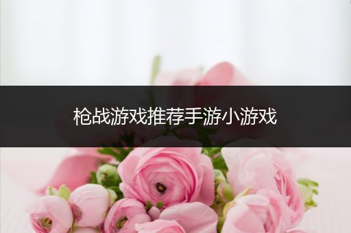 枪战游戏推荐手游小游戏