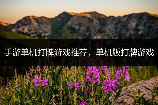 手游单机打牌游戏推荐，单机版打牌游戏