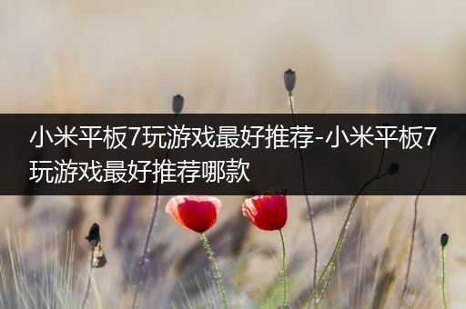 小米平板7玩游戏最好推荐-小米平板7玩游戏最好推荐哪款