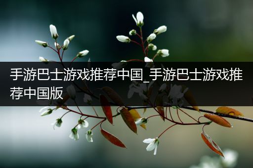 手游巴士游戏推荐中国_手游巴士游戏推荐中国版