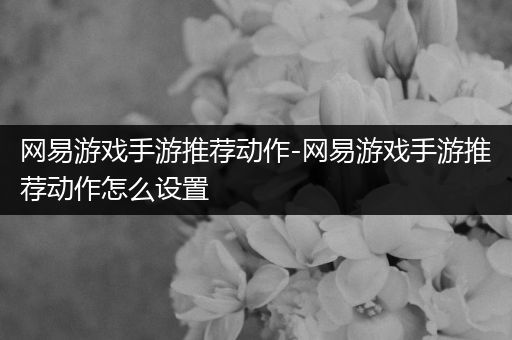 网易游戏手游推荐动作-网易游戏手游推荐动作怎么设置