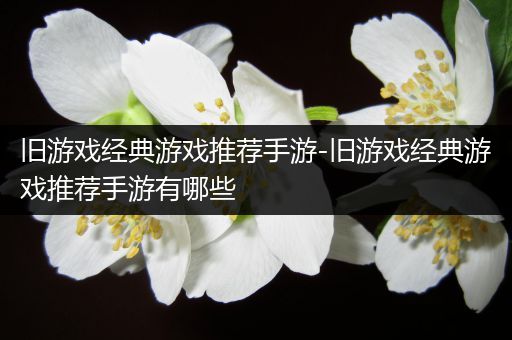 旧游戏经典游戏推荐手游-旧游戏经典游戏推荐手游有哪些
