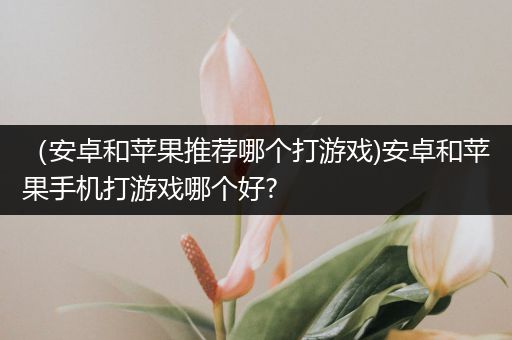 （安卓和苹果推荐哪个打游戏)安卓和苹果手机打游戏哪个好?