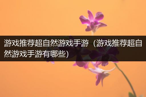 游戏推荐超自然游戏手游（游戏推荐超自然游戏手游有哪些）