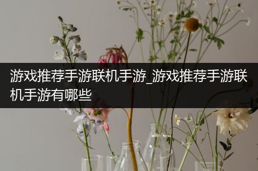 游戏推荐手游联机手游_游戏推荐手游联机手游有哪些