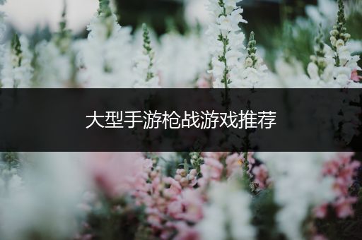 大型手游枪战游戏推荐