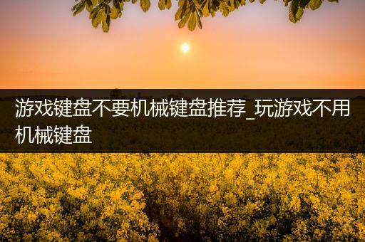 游戏键盘不要机械键盘推荐_玩游戏不用机械键盘