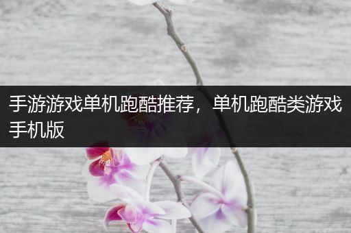 手游游戏单机跑酷推荐，单机跑酷类游戏手机版