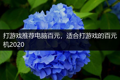 打游戏推荐电脑百元，适合打游戏的百元机2020