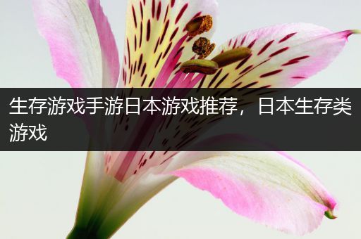 生存游戏手游日本游戏推荐，日本生存类游戏