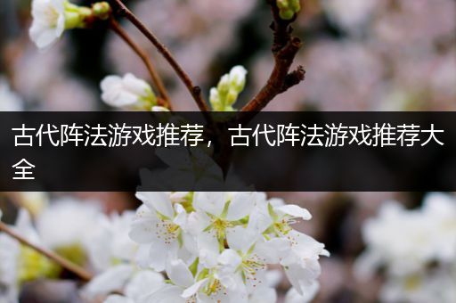 古代阵法游戏推荐，古代阵法游戏推荐大全