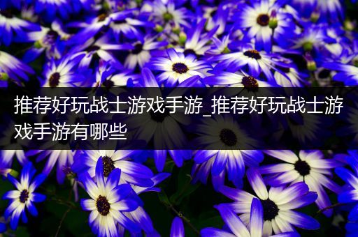 推荐好玩战士游戏手游_推荐好玩战士游戏手游有哪些