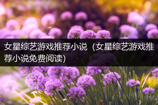 女星综艺游戏推荐小说（女星综艺游戏推荐小说免费阅读）