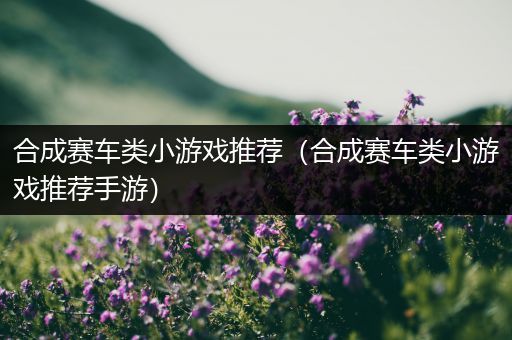 合成赛车类小游戏推荐（合成赛车类小游戏推荐手游）