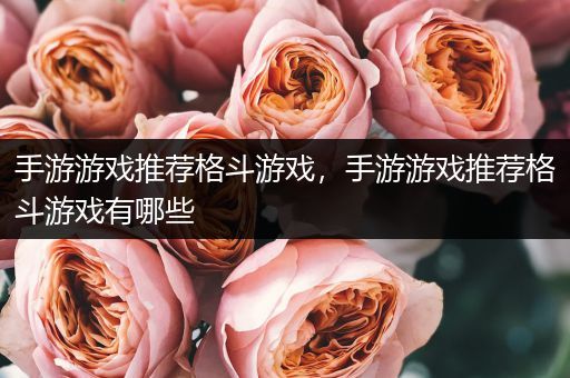 手游游戏推荐格斗游戏，手游游戏推荐格斗游戏有哪些