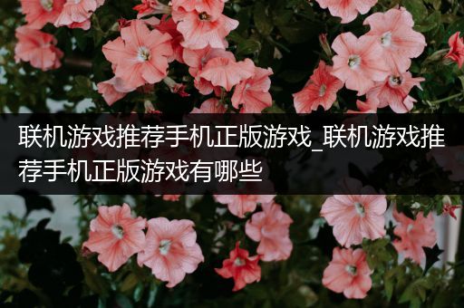 联机游戏推荐手机正版游戏_联机游戏推荐手机正版游戏有哪些