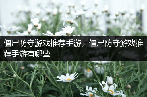 僵尸防守游戏推荐手游，僵尸防守游戏推荐手游有哪些