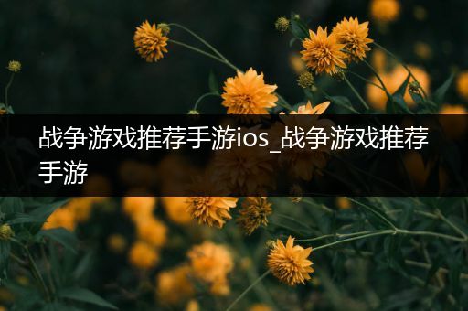 战争游戏推荐手游ios_战争游戏推荐手游