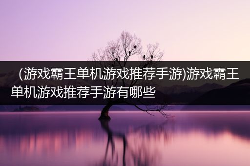 （游戏霸王单机游戏推荐手游)游戏霸王单机游戏推荐手游有哪些