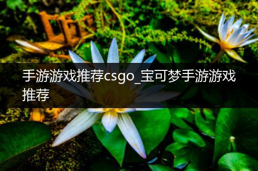 手游游戏推荐csgo_宝可梦手游游戏推荐