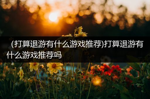 （打算退游有什么游戏推荐)打算退游有什么游戏推荐吗