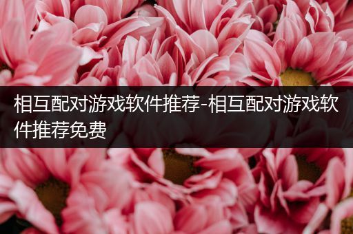 相互配对游戏软件推荐-相互配对游戏软件推荐免费