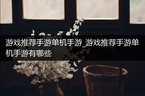 游戏推荐手游单机手游_游戏推荐手游单机手游有哪些
