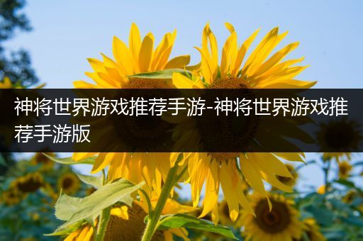 神将世界游戏推荐手游-神将世界游戏推荐手游版