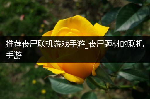 推荐丧尸联机游戏手游_丧尸题材的联机手游