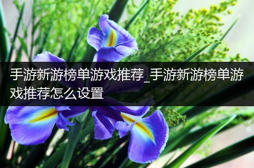 手游新游榜单游戏推荐_手游新游榜单游戏推荐怎么设置