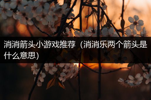 消消箭头小游戏推荐（消消乐两个箭头是什么意思）