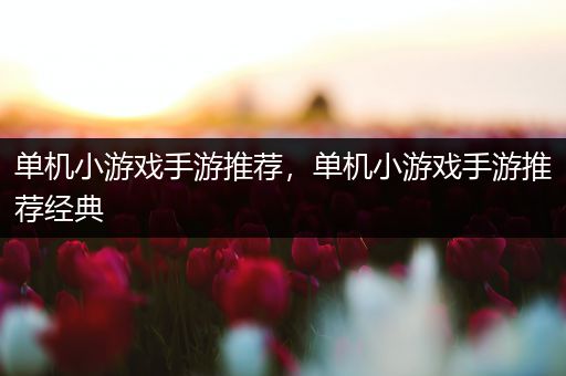 单机小游戏手游推荐，单机小游戏手游推荐经典