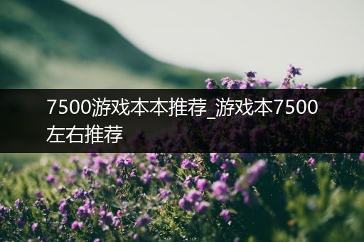 7500游戏本本推荐_游戏本7500左右推荐