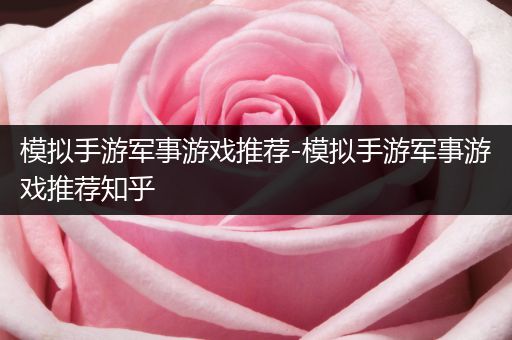 模拟手游军事游戏推荐-模拟手游军事游戏推荐知乎