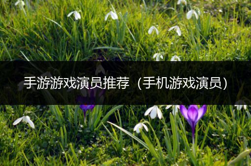 手游游戏演员推荐（手机游戏演员）