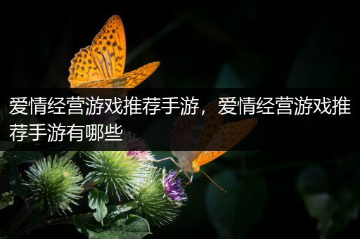 爱情经营游戏推荐手游，爱情经营游戏推荐手游有哪些