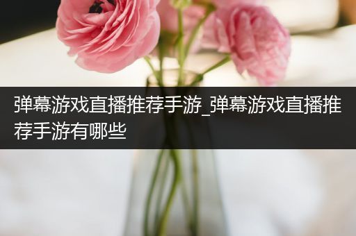 弹幕游戏直播推荐手游_弹幕游戏直播推荐手游有哪些