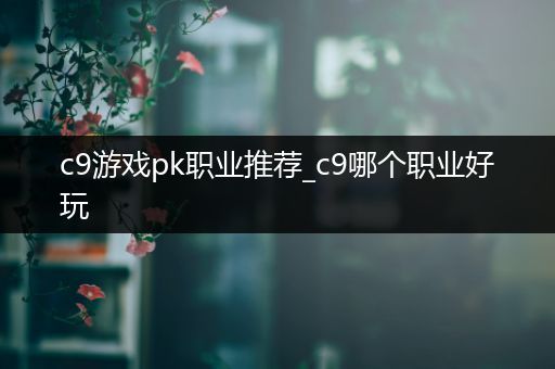 c9游戏pk职业推荐_c9哪个职业好玩