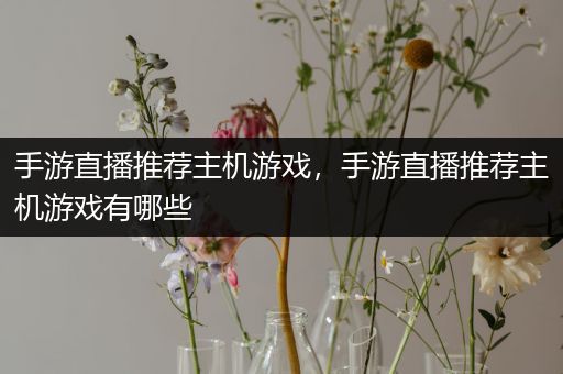 手游直播推荐主机游戏，手游直播推荐主机游戏有哪些