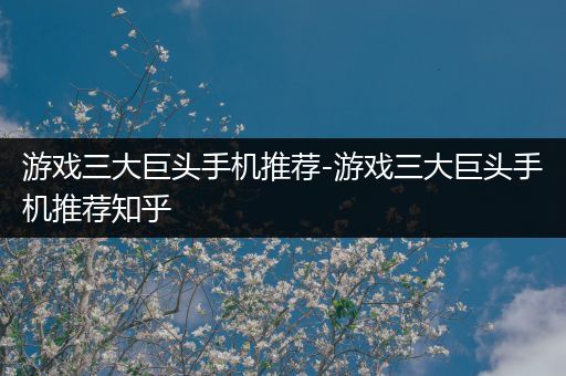 游戏三大巨头手机推荐-游戏三大巨头手机推荐知乎