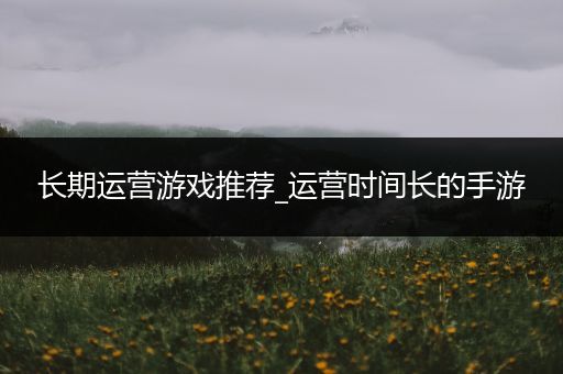 长期运营游戏推荐_运营时间长的手游