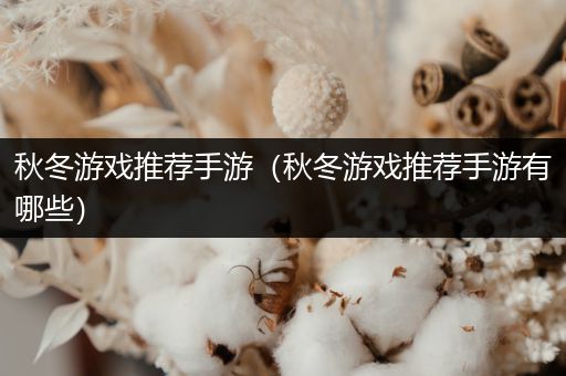 秋冬游戏推荐手游（秋冬游戏推荐手游有哪些）